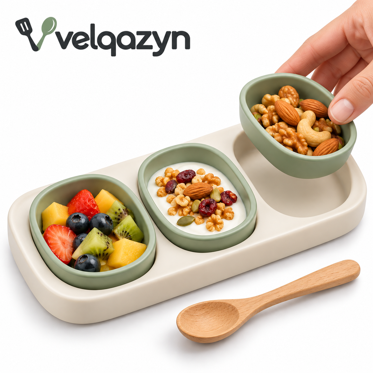 Velqazyn™ ServeNest Divided Tasting Tray
