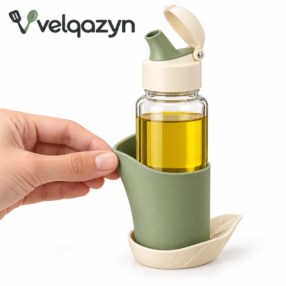 Velqazyn™ PourLeaf Oil Bottle Cradle
